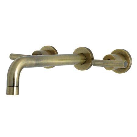 Roman Tub Faucet, Antique Brass, Wall Mount